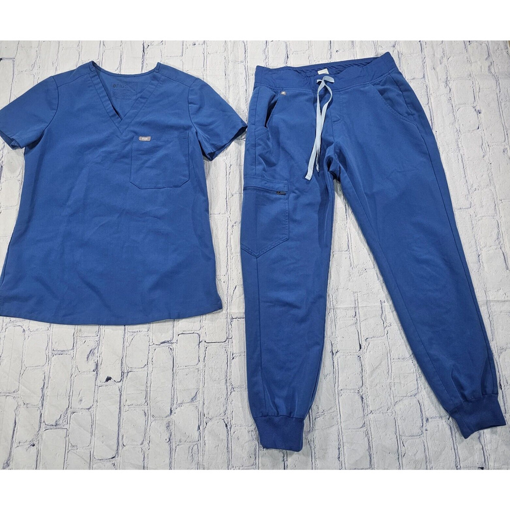 FIGS Technical Collection Scrub Blue Zamora Joggers SZ S Catarina SZ XS 2 SET